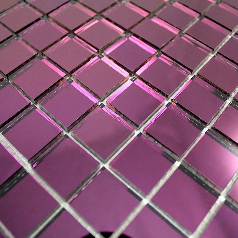 mosaique carrelage en verre effet miroir REFLECT VIOLET