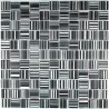 Mosaique carrelage verre 1 plaque NOIR MIX