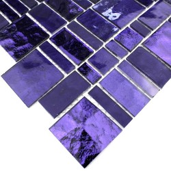 carrelage verre mosaique mur modele PULP VIOLET