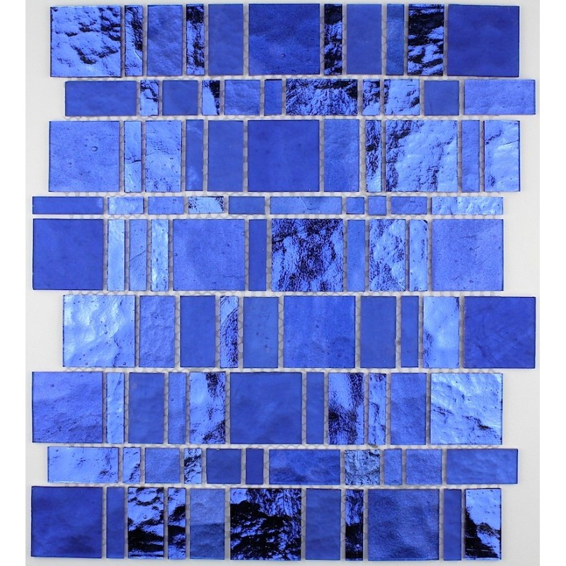 carrelage verre mosaique modele PULP BLEU