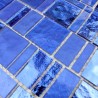 carrelage verre mosaique modele PULP BLEU