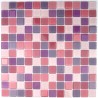 Mosaique carrelage verre 1 plaque MAUVE MIX