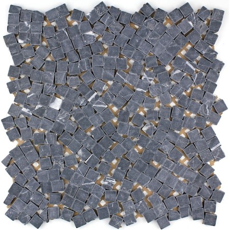 Mosaique carrelage verre 1 plaque NOIR MIX