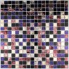 Mosaic glass tile backsplash kitchen model Strass Prune