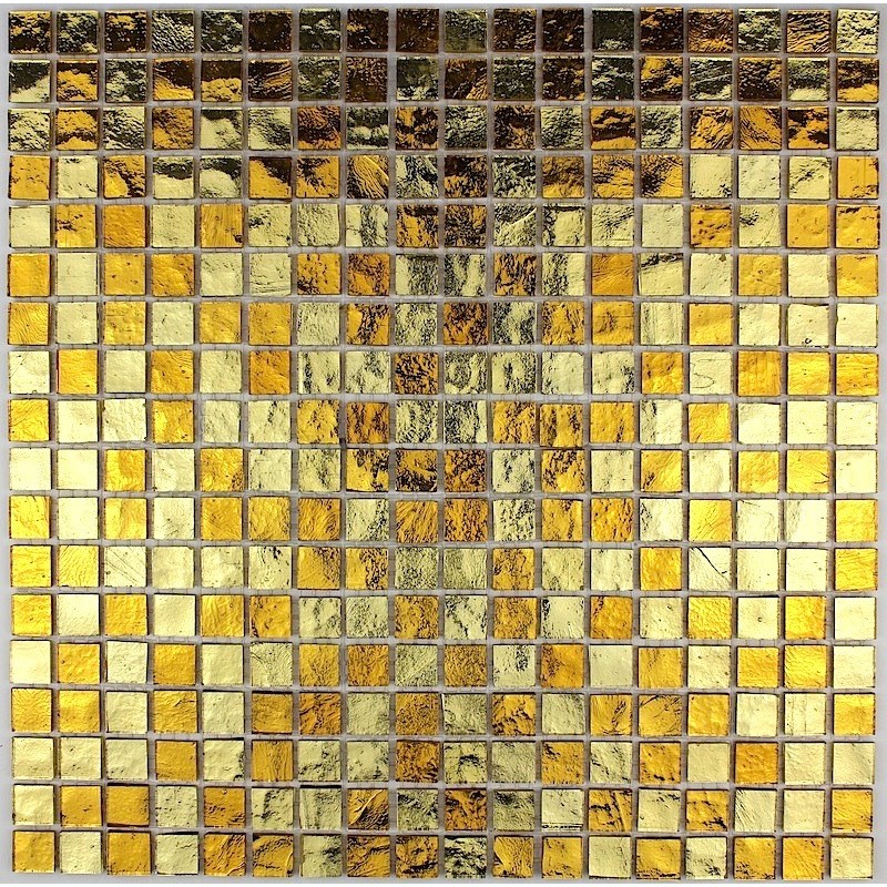 mosaico ducha vidrio mosaic baño frente cocina Strass Gold