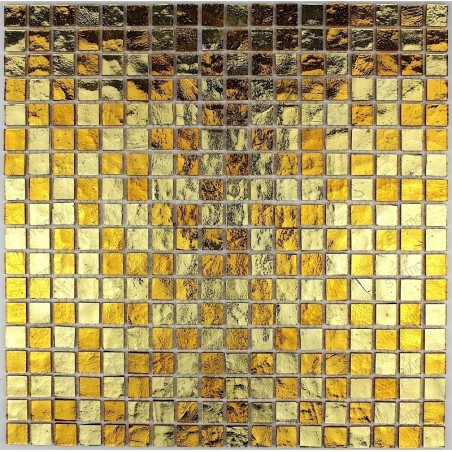 mosaique carrelage verre douche salle de bain Strass Gold