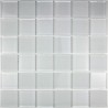 Mosaique carrelage verre 1 plaque MAT BLANC 48